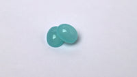 Chalcedon Paar, oval, cabochon