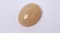 Mondstein, oval, cabochon, apricot