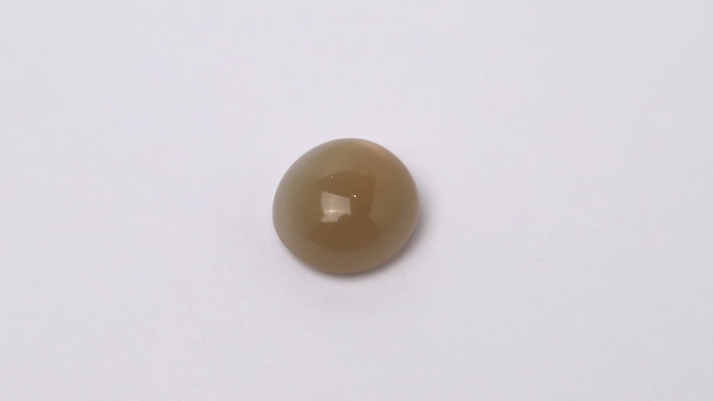 Mondstein, rund, cabochon, beige